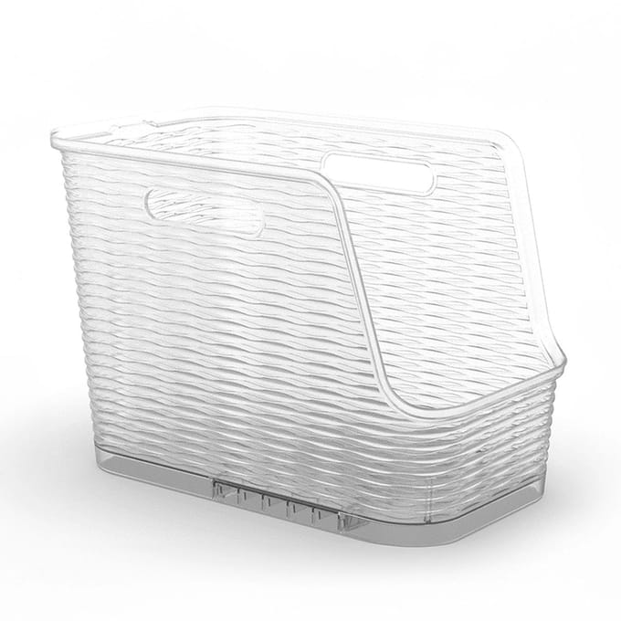 Ezystorage Kunststof transparante mand - 14 liter - Open Voorzijde (per 1 stuk)