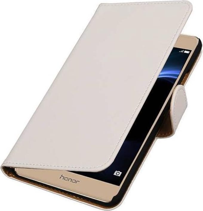 Bookstyle Wallet Case Hoesjes Geschikt voor Huawei Honor V8 Wit