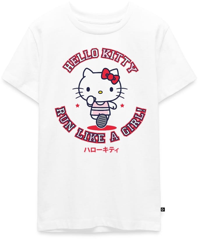 Hello Kitty Run Like A Girl Premium T-Shirt Tiener