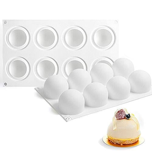 3D bolvormige siliconen mal, mousse cake bakvorm, bakcake siliconen mal white