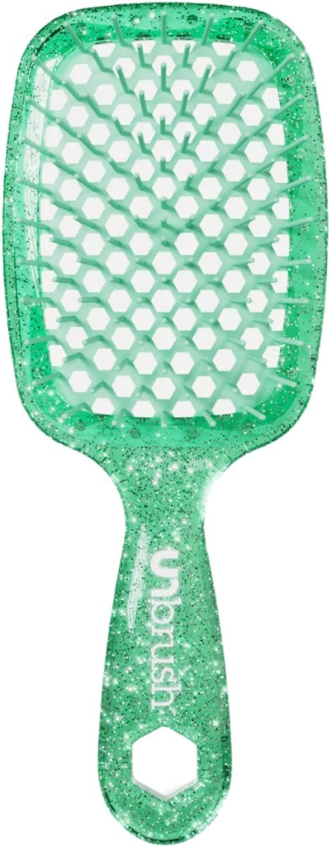 UNbrush Detangling Hair Brush Glitter - Turquoise