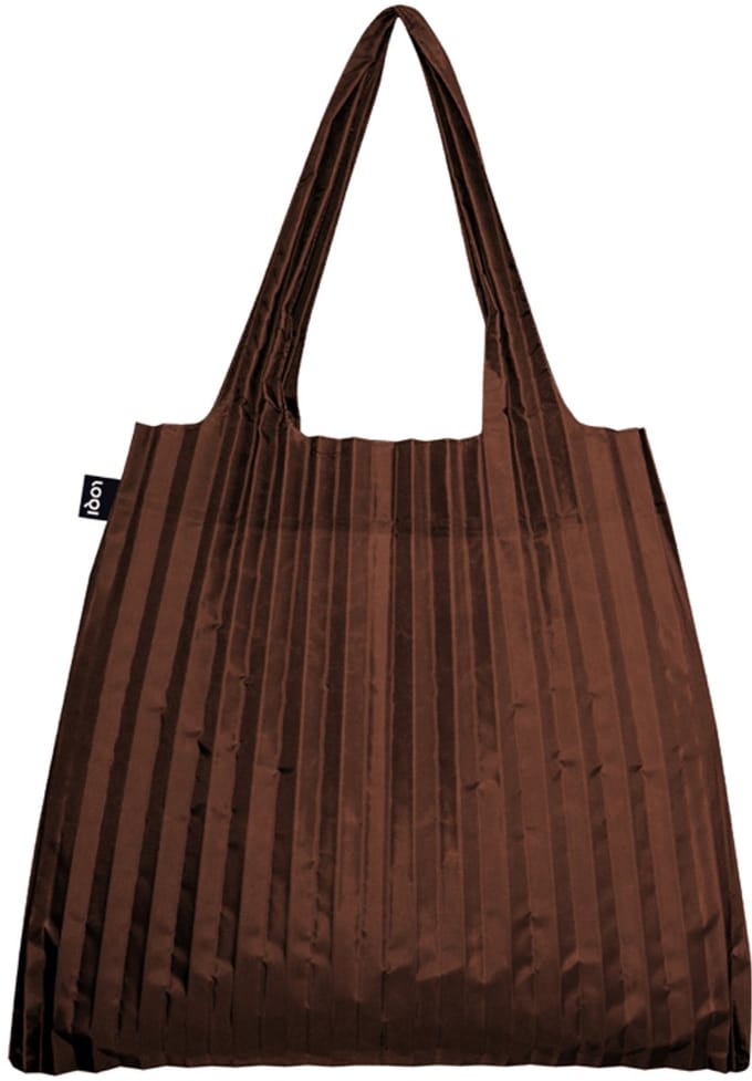 LOQI Bag Large - Pleated Cocoa gerecycled