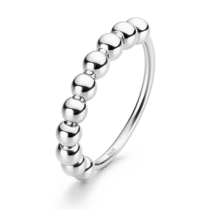 Anxiety Ring - Stress Ring - Fidget Ring - Anxiety Ring For Finger - Draaibare Ring Dames - Spinning Ring - Spinner Ring - Zilver 925 - (20.00 mm / maat 63)