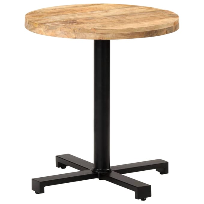 vidaXL - Bistrotafel - rond - Ø70x75 - cm - ruw - mangohout