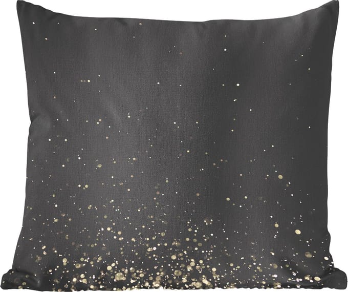 Sierkussens - Kussentjes Woonkamer - 60x60 cm - Glitter - Abstract - Zwart