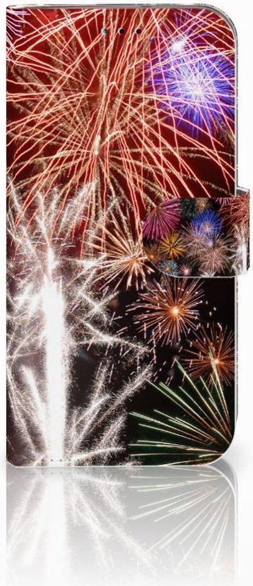 Samsung Galaxy A40 Wallet Case met Pasjes Vuurwerk