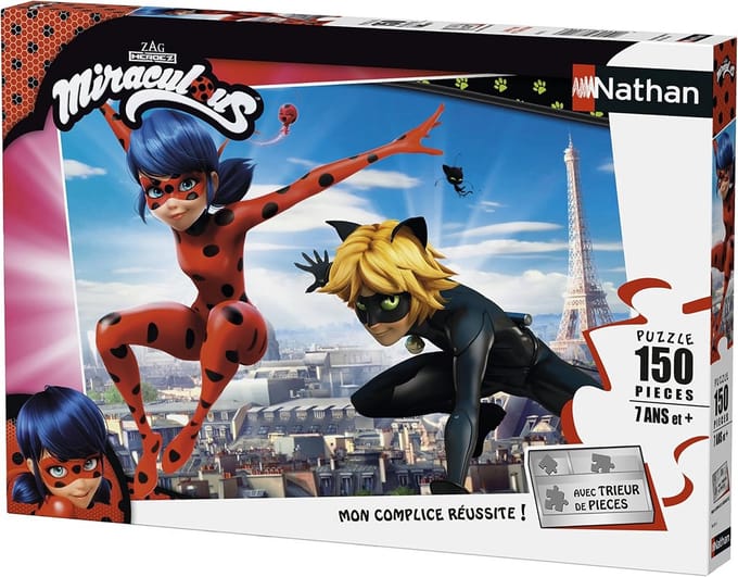 Puzzel 150 stukjes Miraculous Lady Bug met sorteervakken