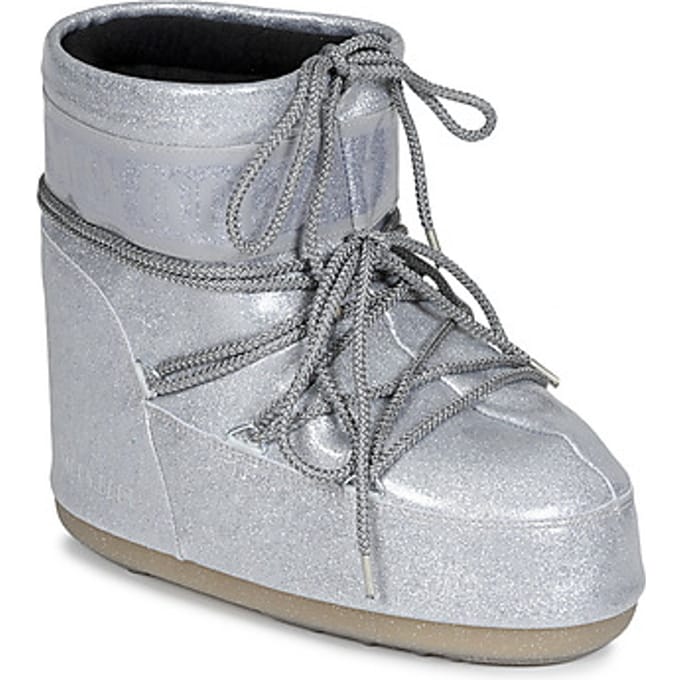 MOON BOOT Icon Low Glitter Boots Dames - Bruin - Maat 36/38