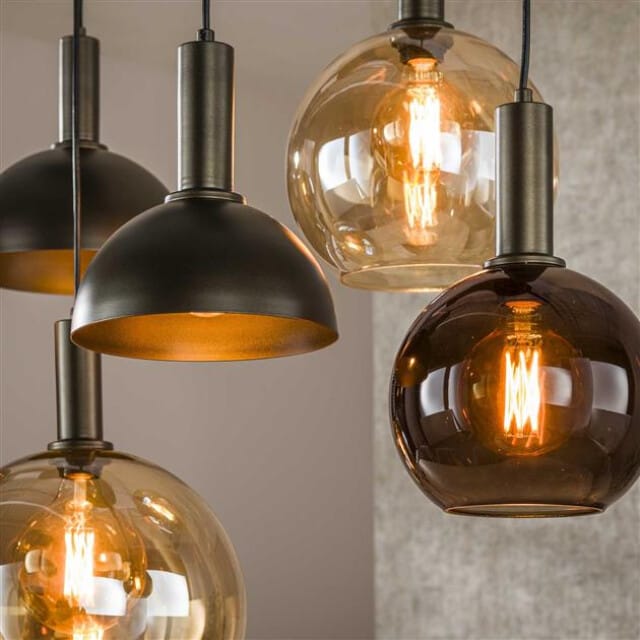 Hoyz Collection - Hanglamp Cluster 4+3-lichts - Sienna Bruin