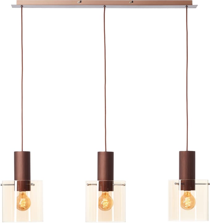 Brilliant Petje hanglamp koffie/amber E27 60W IP20 indoor