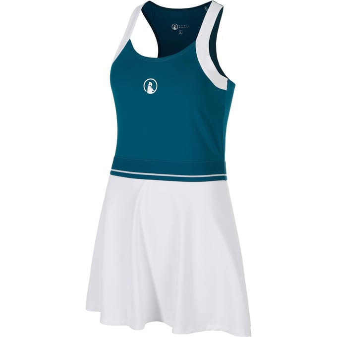 Quiet Please Create Volley Jurk Dames-Petrolblauw,Wit