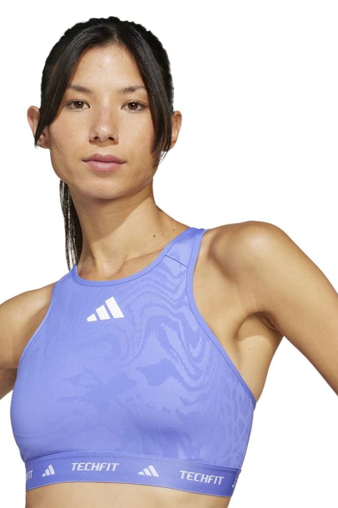Adidas Performance Techfit Medium-support High-neck Print Bra Taglia: M (A-B) | Reggiseni sportivi Outlet | Donna