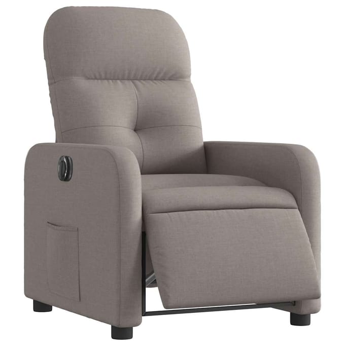vidaXL - Fauteuil - verstelbaar - elektrisch - stof - taupe