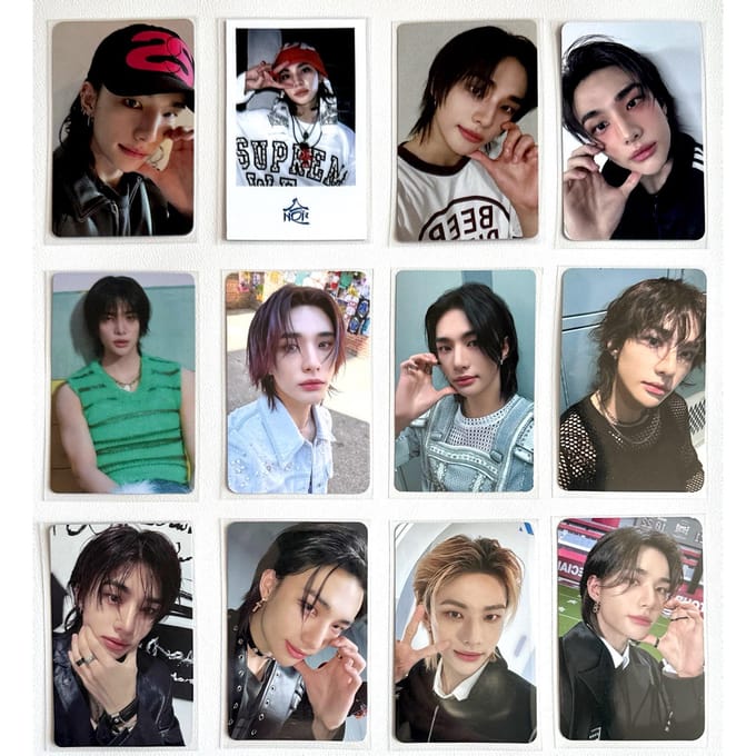 Stray Kids Hyunjin Fotokaart set 8pcs gray