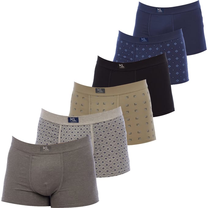Verpakking van 6 stuks herenboxers KLBP6