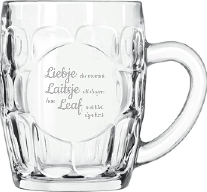 Bierpul gegraveerd - 55cl - Liebje Laitsje Leaf