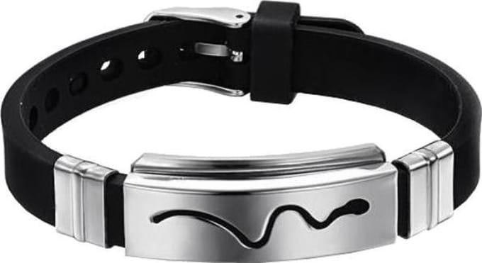 Fako Bijoux® - Armband - RVS Siliconen - Slang