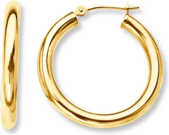 Lajetti - Oorbellen Ringen Dames 4,5 cm - Stainless Steel Gold plated