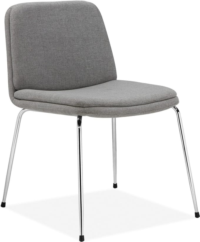 Heine-Eetkamerstoel - Grijs PU - Set van 2