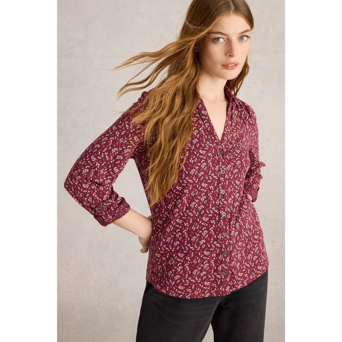 White Stuff Annie Jersey Shirt Plum Multi Taglia: 10 | Magliette intime Outlet | Donna | Magenta