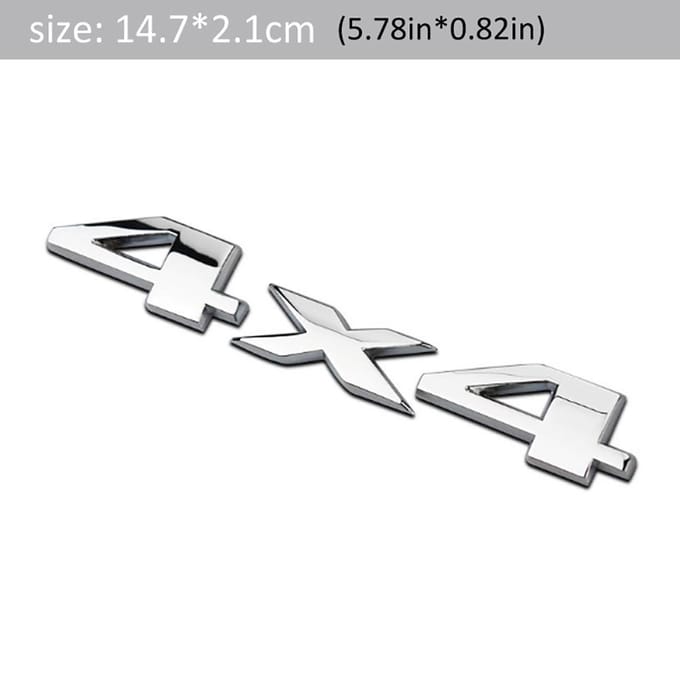 Stijlvolle 3D 4x4 Auto Auto Logo Embleem Badge Sticker Truck Auto Motor Auto Stickers Decals gray