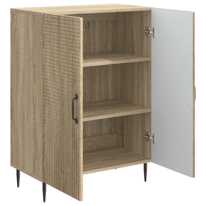 vidaXL - Dressoir - Sonoma - Eiken - 66 - x - 34,5 - x - 89,5 - cm - Bewerkt - hout