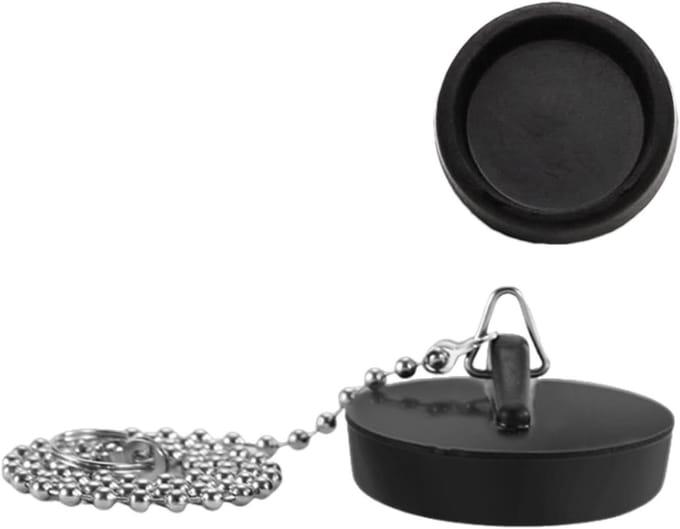 Gootsteenstop - Afvoerstop Rubber - Water Dicht Maken - Eenvoudig Plaatsen - 4.5 cm - Grijs