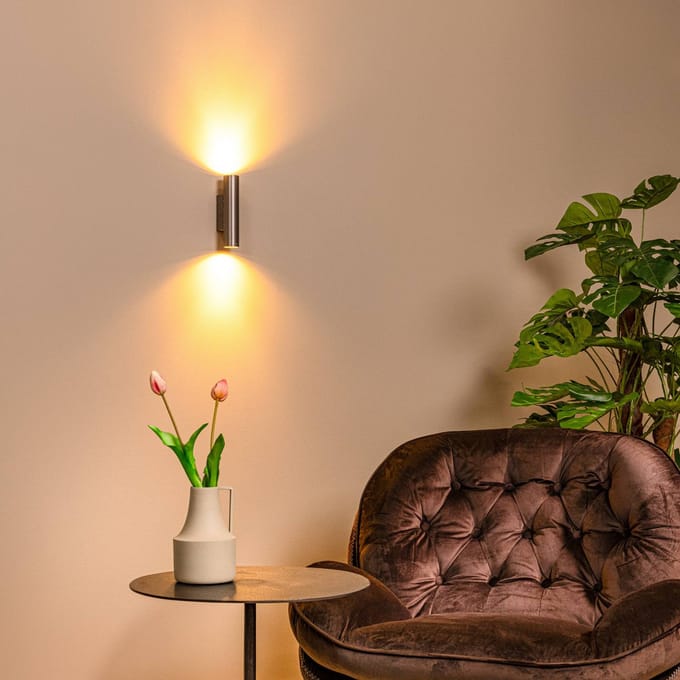 Lucide DUPLA - Wandspot / Wandlamp - 2xGU10 (MR11) - Grijs ijzer