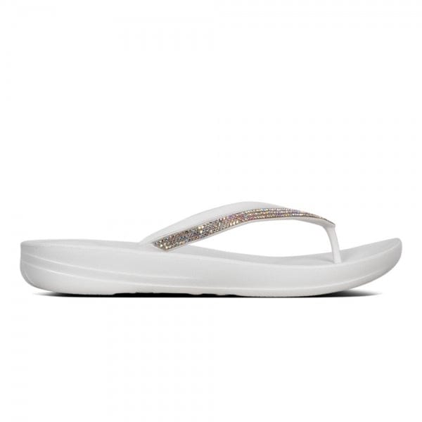 FitFlop Iqushion Sparkle TPU Dames Slippers - Urban Wit