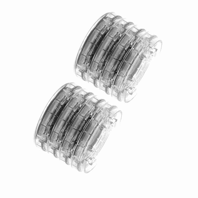 8-delige set Plastic Multi-sleuf Meubelpootschuif Antislip Bedstopper Voetmat voor Tafel Black