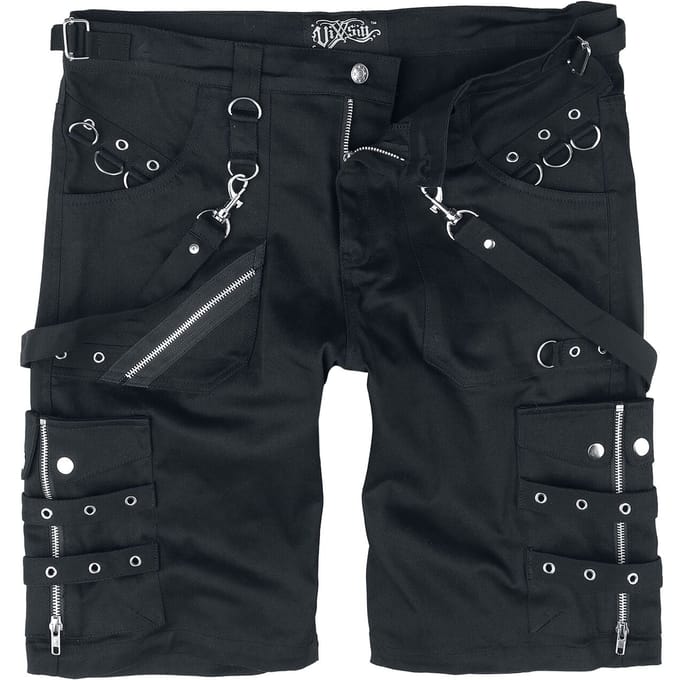 Vixxsin - Gothic Shorts - Edham Short - 30 tot 38 - voor Mannen - zwart