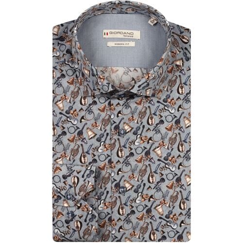 Giordano Overhemd Maggiore Luxury Musical Instruments Navy-Multi / male