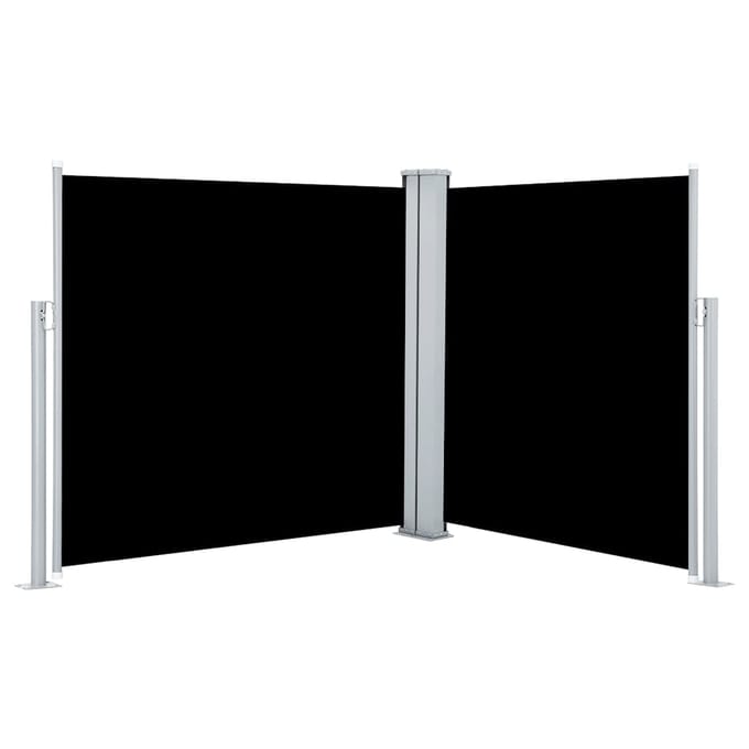vidaXL - Windscherm - uittrekbaar - 100x600 - cm - zwart