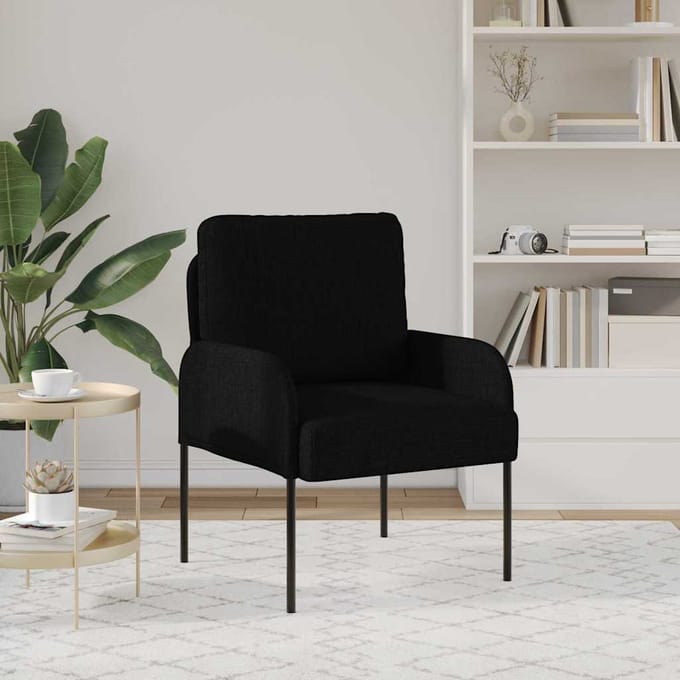 vidaXL - Banken - met - kussen - 55cm - Zwart - Multiplex