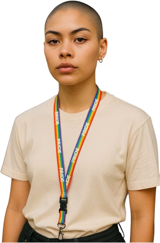 Regenboog Lanyard – Sleutelkoord met "PACE" Opdruk – Pride Accessoire - 5 Stuks