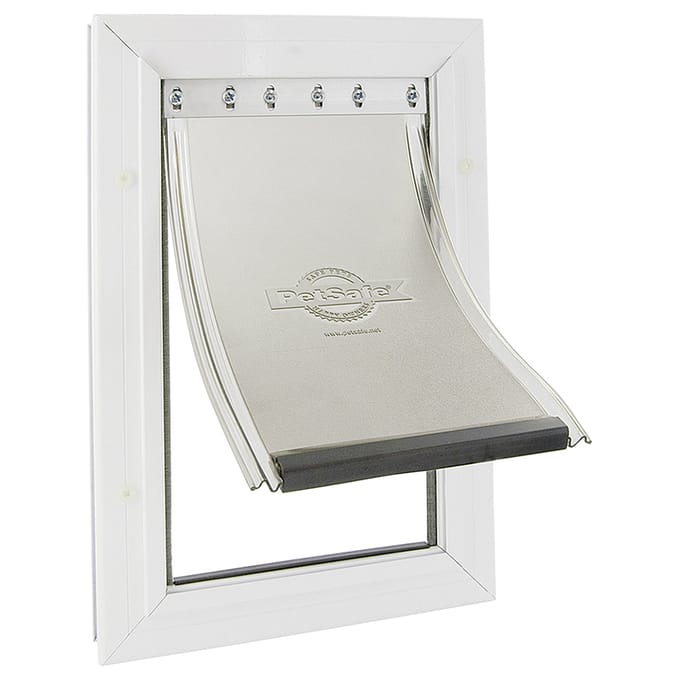 Staywell 640 Hondenluik - Tot 45 Kg - Aluminium - Wit