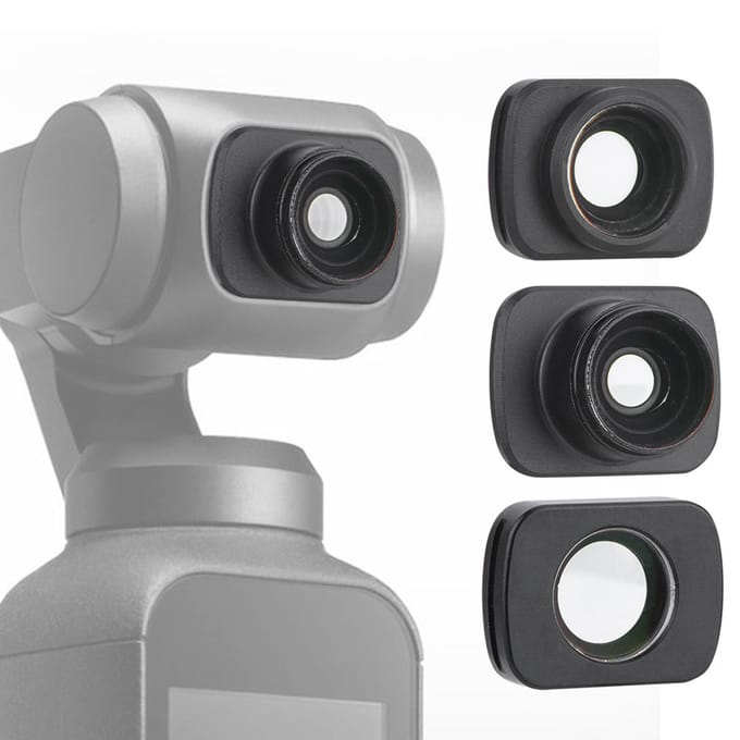 Voor OSMO POCKET Camera Accessoires Micro Groothoek/10X Fisheye Filter Lens Set gray