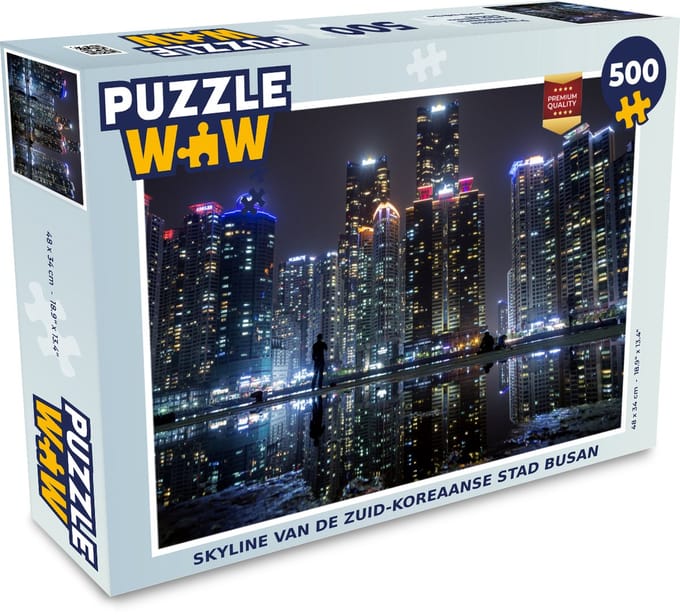 Puzzel Skyline van de Zuid-Koreaanse stad Busan - Legpuzzel - Puzzel 500 stukjes
