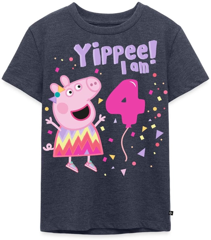 Peppa Pig's 4e Verjaardag Outfit Cadeau Premium T Shirt Kinderen