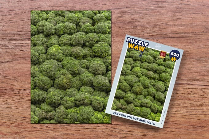 Puzzel Een foto vol met broccoli's - Legpuzzel - Puzzel 500 stukjes
