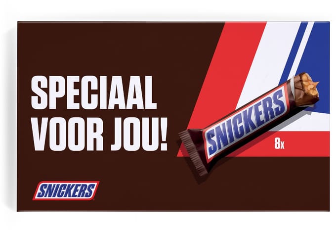 Snickers Giftbox - "Speciaal voor jou" - Past door brievenbus - 400 g