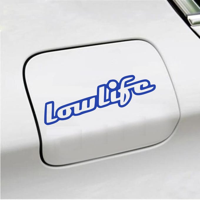 Bumpersticker - Lowlife - 6,3 X 22,1 - Blauw