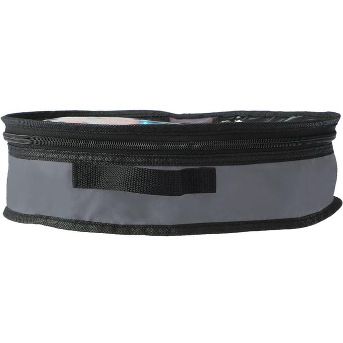 Transparante Opbergtas voor Kerstkrans Draagbare Vakantiekrans Container Decoratie Slinger black