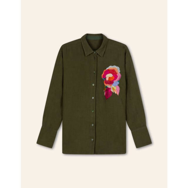 Oilily Barbara Blouse- maat40 Rifle Groen