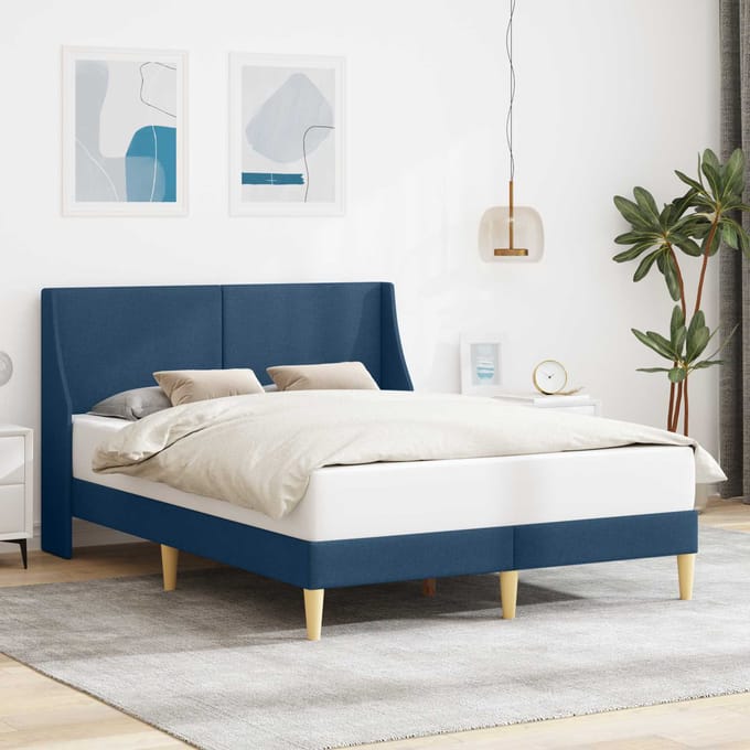 vidaXL - Bedframe - Effen - met - hoofdeinde - verbindingplaat