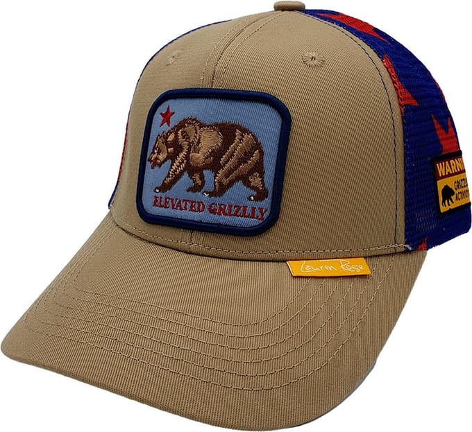 Lauren Rose - Cali Bear 420 - Trucker Snapback Pet - One Size - Khaki