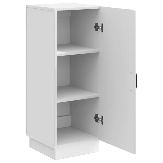 vidaXL - Dressoir - Hoogglans - Wit - 33 - x - 34,5 - x - 87 - cm - Bewerkt - hout