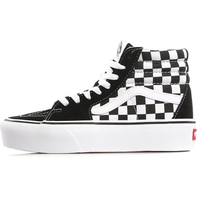 Sk8-hi Platform 2 Dambord/echt witte dameshoge schoen