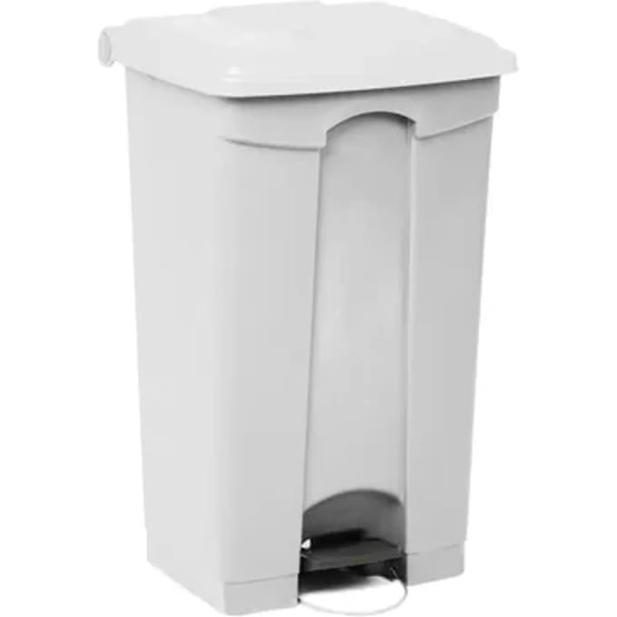 Engels Afvalbak Met Pedaal – 90 Liter, Wit