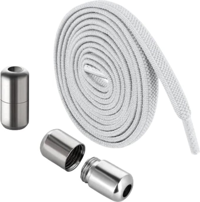 The Kicks Don® No Tie Veters - Wit - 100 cm